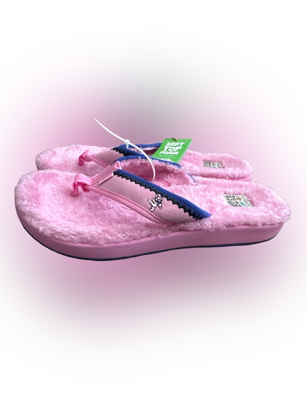 Sanuk x Grateful Dead Men's 11 Flip Flops Sandal Slippers Pink Furreal Fur NEW